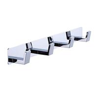 BOOKARROW 4 Coat Hooks Wall Mount Screw in Door Hooks Chrome Bath Towel and Robe Rack Hook in Bathroom or Kitchen 410