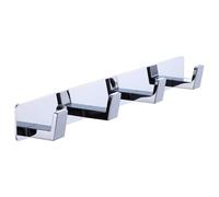 BOOKARROW 4 Bathroom Towel Hooks, Chrome Wall Mount Screw Fixed Door or Robe Hook, Coat Hanger Rack in Bedroom or Kitchen 410