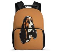 Bookbag Baquito Hound Dog School Backpack for Girls And Boys School Bag with Puppy Animal Backpacks for Teenage Travel, Lightweight Rucksack