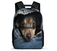 Bookbag Dog School Backpack for Girls And Boys School Bag with Animal Puppy Backpacks for Teenage Travel, Lightweight Rucksack