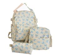 Bookbag Set 3 Pcs Bow Design With Lunch Box Pencil Case Nylon Straps | 3 Piece Bow Backpack Set Uses A 1.28 Lb Product Weight Alongside A Decorative Bow Detail And Lightweight Construction