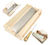 Bookbinding Punching Cradle Set, Includes Dual-Use Piercing Guide, with a Copper Awl - Signature Holes Punch for Books Cover, Journal, Mini Albums, Notebooks DIY Crafts, Easy to Use Guide