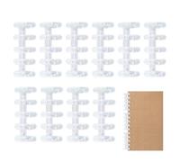 Bookbinding Ring 5 Rings,Binding Strip 5 Holes | Translucent Notebooks Combs Split Ring - Stationery Supplies Combs with Click Split, 5 Hole Book with Click Split Binder Rings for Scrapbook Photo