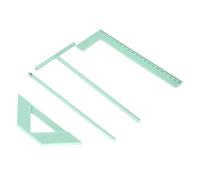 Bookbinding Ruler Scrapbooking Tool Set Incldues L-Shaped Ruler T-Shaped Ruler Spacing Guide Corner Cutting Square