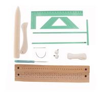 Bookbinding Set Includes L Ruler T Ruler Spacing Guide Corner Cutting Square Binding Tool Sewing Needle and Thread