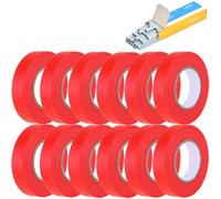 Bookbinding Supplies Garden Plant Tapetool Tapener with 6 Roll Tape Plant Branch Hand Tying Binding Machine Pruning Shears Binding Machines(12PCS Red Tape Nail)