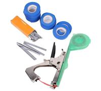 Bookbinding Supplies Garden Plant Tapetool Tapener with 6 Roll Tape Plant Branch Hand Tying Binding Machine Pruning Shears Binding Machines(10PCS Blue Tape Set)