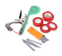 Bookbinding Supplies Garden Plant Tapetool Tapener with 6 Roll Tape Plant Branch Hand Tying Binding Machine Pruning Shears Binding Machines(6PCS Red Tape Set)