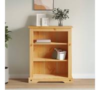 Bookcase 3-Shelf Brown ed Pine 80x29x100cm Mexican Corona Style Finish
