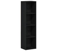 vidaXL Book Cabinet Black Oak 36 X 30 X 143 Cm Engineered Wood, Black