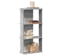 Bookcase 3-Tier Concrete Grey 60x30x120cm Engineered Wood Display Shelf Storage