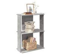 vidaXL Bookcase 3-Tier Concrete Grey 60x30x80 cm Engineered Wood bookshelf