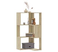 Bookcase 3-Tier Engineered Wood Sonoma Oak 50x50x102cm Slim Modern Storage Unit