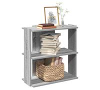 Bookcase 3-Tier Grey Sonoma 60 x 30 x 60 cm Engineered Wood Display Shelf Home