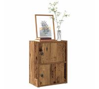 Bookcase 40x24x52 cm Old Wood Engineered Wood 2-Shelf 1-Door Storage Unit Small
