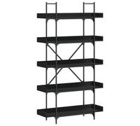 Bookcase 5-Tier Bookshelf Storage Cabinet Book Rack Engineered Wood vidaXL