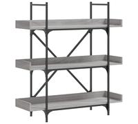 vidaXL Bookcase 4-Tier Bookshelf Storage Cabinet Grey Sonoma Engineered Wood
