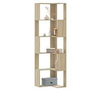 Vidaxl Corner Bookcase 5-Tier Sonoma Oak 50X50X179 Cm Engineered Wood