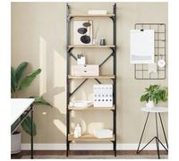 Bookcase 5-Tier Sonoma Oak Engineered Wood 56x31.5x174 cm Modern Shelf for Home