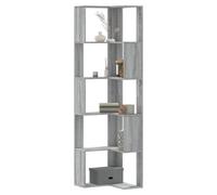 Bookcase 5Shelf Engineered Wood Grey Sonoma 50x50x179 cm Modern Storage SlimTall