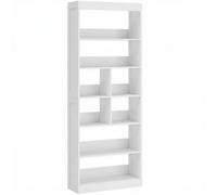 Bookcase 6-Tier Bookshelf with Open Storage Shelves Cubes 180 cm Tall White