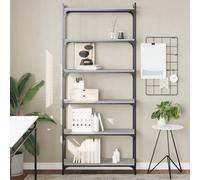Bookcase 6-Tier Grey Sonoma 80x30x188 cm Engineered Wood