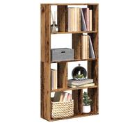 Bookcase 60x20x120.5cm Old Wood Engineered Wood 8 Compartment Geometric Shelf XL