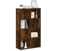 Bookcase 60x24x101.5cm Smoked Oak Engineered Wood 4-Compartment Display Shelf UK