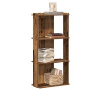 Bookcase 60x30x120cm Old Wood Engineered Wood 3-Tier Slim Storage Shelf for All