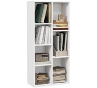 Homcom Bookcase Modern Bookshelf Cabinet For Home Office In White White