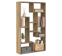 Bookcase 72x20x120.5cm Artisan Oak Engineered Wood 8-Compartment Slim Shelf Unit