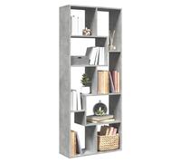 Bookcase 8-Shelf Concrete Grey Engineered Wood 67x25x161.5 cm Modern for Home.