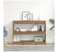 Bookcase Artisan oak 100x30x72cm Engineered Wood Compact Open Cube Shelves Slim