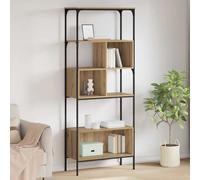 Bookcase Artisan Oak 76x33x188.5cm Engineered Wood 7-Shelf Rustic Storage Tall