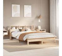 Bookcase Bed without Mattress Home Bed Frame Bed Base Solid Wood Pine vidaXL