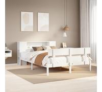 Bookcase Bed without Mattress Home Bed Frame Bed Base Solid Wood Pine vidaXL