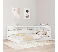 Bookcase Bed with Headboard White 140 x 200 cm Engineered wood
