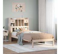 vidaXL Bookcase Bed Without Mattress 75X190 cm Small Single Solid Wood Pine, Brown