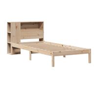 vidaXL Bookcase Bed without Mattress 75x190 cm Small Single Solid Wood Pine