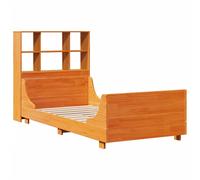 Bookcase Bed without Mattress Bed Frame Bed Base Bedstead Solid Wood vidaXL