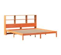 vidaXL Bookcase Bed without Mattress Bed White Super King Solid Wood Pine