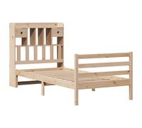 Bookcase Bed without Mattress Bed Frame Home Bed Base Solid Wood Pine vidaXL