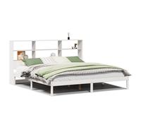 Bookcase Bed without Mattress Bed Frame Home Bed Base Solid Wood Pine vidaXL