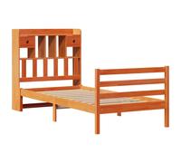 Bookcase Bed without Mattress Bed Frame Home Bed Base Solid Wood Pine vidaXL