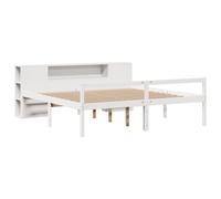 Bookcase Bed without Mattress Bed Frame Home Bed Base Solid Wood Pine vidaXL