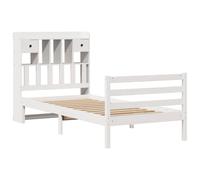 Bookcase Bed without Mattress Bed Frame Home Bed Base Solid Wood Pine vidaXL