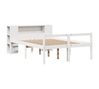 Bookcase Bed without Mattress Bed Frame Home Bed Base Solid Wood Pine vidaXL