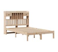 Bookcase Bed without Mattress Bed Frame Home Bed Base Solid Wood Pine vidaXL