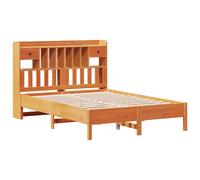 Bookcase Bed without Mattress Bed Frame Home Bed Base Solid Wood Pine vidaXL