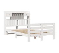 Bookcase Bed without Mattress Bed Frame Home Bed Base Solid Wood Pine vidaXL